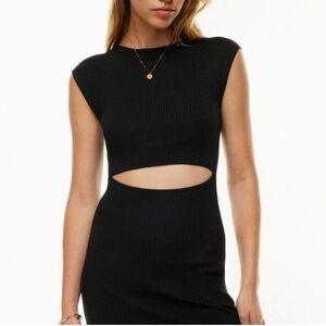 Aritzia Wilfred Free Ribbed Cut Out Mini dress